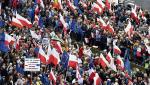 People attend a march to support the opposition against the governing populist Law and Justice party in Warsaw, Poland, Sunday, Oct. 1, 2023. Donald Tusk seeks to boost his election chances for the parliament elections on Oct. 15, 2023, leading the rally in the Polish capital. (AP Photo/Rafal Oleksiewicz)