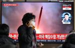 Start północnokoreańskiej rakiety na ekranie w Korei Południowej