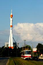 Radziecka rakieta R-7 Sojuz w Muzeum Kosmosu w Samarze