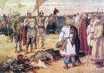 „Ruryk i jego bracia przybywają do Starej Ładogi” – XIX-wieczny obraz namalowany przez Wiktora M. Wasniecowa