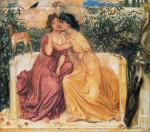 Simeon Solomon, „Safona i Erinna w ogrodzie w Mitylenie”, 1864 r.