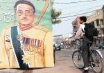 Wielki billboard wojskowego przywódcy Pakistanu, generała Perveza Musharrafa. Lahore, 23 października 1999 r.