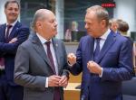 Poprawę relacji z Berlinem blokuje m.in polityczna słabość kanclerza Niemiec. Na zdjęciu: Olaf Scholz i Donald Tusk podczas unijnego szczytu w Brukseli, lipiec 2024 r.