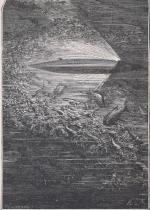 Rysunek autorstwa Alphonse’a de Neuville’a, przedstawiający okręt podwodny Nautilus kapitana Nemo, pierwotnie ukazał się w pierwszym wydaniu powieści „Dwadzieścia tysięcy mil podmorskiej żeglugi” Juliusza Verne’a