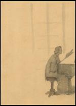 Słynna praca przyjaciela Chopina, Teofila Kwiatkowskiego (1809-1891), „Fryderyk Chopin przy fortepianie”, intymny szkic wykonany około 1847 r. prawdopodobnie w Paryżu