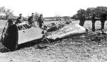 Wrak samolotu Me 110, którym Rudolf Hess przyleciał do Szkocji w maju 1941 r.