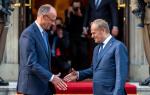 Polska już za miesiąc podpisze porozumienie o współpracy wojskowej z Niemcami. Na zdjęciu premier Donald Tusk z kanclerzem Friedrichem Merzem podczas jego wizyty w Warszawie, 7 maja 2025 r.