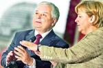 Prezydent Lech Kaczyński i kanclerz Angela Merkel rozmawiali w Berlinie między innymi o unijnym traktacie 
