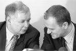 Czy pomysł na PO – PiS przestał być aktualny? Premier Jarosław Kaczyński i Donald Tusk w Sejmie, 12 stycznia 2006 r.