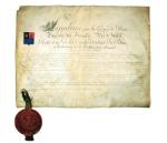 Patent oficerski wystawiony przez Napoleona