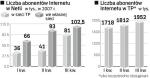 Abonenci Internetu w sieci Netii i TP sA 
