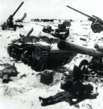 Niemiecki sprzęt porzucony w trakcie sowieckiej ofensywy