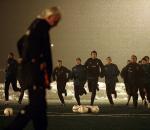 Poniedziałkowy trening Polaków na stadionie Partizanaw Belgradzie