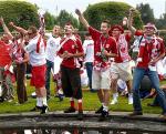 Polscy kibice  przed meczem z Niemcami. Do spotkania doszło w Dortmundzie podczas ubiegłorocznych mistrzostw świata, na których fani znad Wisły stanowili najliczniejszą grupę