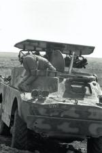 Syryjski bojowy wóz rozpoznawczy brdm na wzgórzach Golan