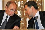 Prezydent Rosji Władimir Putin i Dimitrij Miedwiediew, kandydat na jego następcę