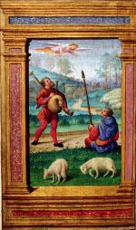 Apokryfy utrwaliły łagodny obraz pasterzy. Tymczasem w ówczesnym Izraelu często ukrywali się wśród nich ludzie  poszukiwani przez sądy. Na zdjęciu francuska miniatura, ok. 1515 r.