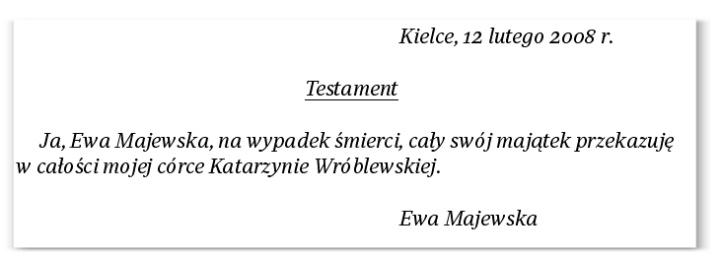 Jak spisać ostatnią wolę - Archiwum Rzeczpospolitej