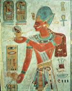 Ramzes II w stroju wojskowym, malowidło z grobowca w Dolinie Królów w Tebach Zachodnich