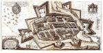 Panorama Braniewa z 1635 r. Ilustracja ze zbiorów Biblioteki Narodowej