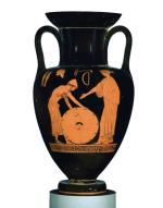 Hefajstos robi tarczę dla Achillesa, attycka waza czerwonofigurowa, ok. 480 r. p.n.e. 