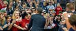 W Madison w stanie Wisconsin Baracka Obamę powitał tłum entuzjastów