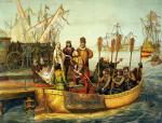 Krzysztof Kolumb żegna Izabelę Kastylijską, aut. nieznany, XIX wiek