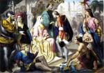 Krzysztof Kolumb przed Królami Katolickimi Ferdynandem II i Izabelą Kastylijską