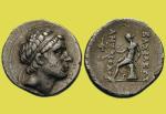 Moneta króla Antiocha III, awers i rewers