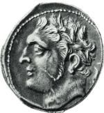 Hazdrubal, syn Hamilkara, wizerunek na monecie kartagińskiej, 209 r. p.n.e. 