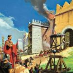 Oblężenie Kartaginy, 146 r. p.n.e., rys. Severino Baraldi, XX w.