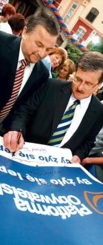 ≥Bronisław Komorowski, obecny marszałek Sejmu, podczas kampanii wyborczej we wrześniu 2007 roku