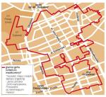 21 punktów wyznaczy granicę getta. Podczas okupacji granica getta liczyła ok. 20 km. Dzielnica żydowska powstała 2 października 1940 roku na wydzielonym, otoczonym murem od reszty miasta terenie o powierzchni ok. 2,6 km kw. Na tym obszarze żyło 460 tys. ludzi.