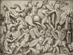 Rzymianie walczą z Germanami, odrys reliefu z kolumny Marka Aureliusza