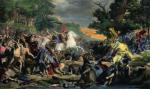Bitwa w Lesie Teutoburskim, rys. Friedrich Gunkel 