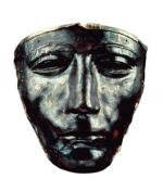 Maska posrebrzana od rzymskiego hełmu odnaleziona przez archeologów w pobliżu wzgórza Kalkriese 