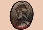 Rzymski medalion bursztynowy z wizerunkiem bogini Minerwy