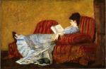 Mary Cassatt „Młoda kobieta przy lekturze” (ok. 1878), olej