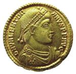 Walentynian I, wizerunek na złotej monecie, druga połowa IV w. 