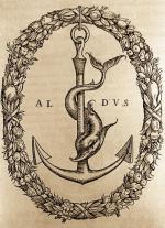 Sygnet drukarski oficyny Aldo Manuzia (Aldusa Manutiusa), najwybitniejszego wydawcy renesansowego, twórcy nowych czcionek, w tym antykwy