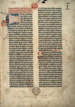 Pierwsza strona Biblii Gutenberga, 1455 rok