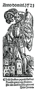 Drzeworytniczy sygnet oficyny drukarskiej Floriana Unglera, Kraków, 1521 rok