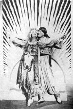 Halina Szmolcówna (Królowa Wschodu) i Zygmunt Dąbrowski (Niewolnik) w prapremierze „Pana Twardowskiego”, 1921