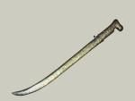 Zakrzywiony berberyjski miecz w pochwie 