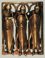 Rycerze z tarczami migdałowymi, odlew według miniatur z XII – XIII w.