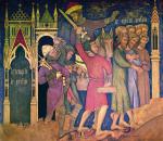 Prześladowanie Żydów. Malowidło ścienne w pałacu westminsterskim