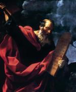 Mojżesz z tablicami prawa. Obraz Guido  Reni. 