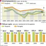 Hiszpański i portugalski przykład. Hiszpanom udało się ograniczyć deficyt budżetowy do 0,2 proc. PKB w 2003 r., z 1 proc. w 2000 r., gdy średni poziom dla krajów „12„ zwiększył się z 0 proc. do 3,1 proc. PKB.  