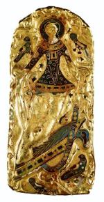 Plakietka, Bizancjum, V – VII w. n.e., złoto, emalia