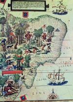 Portugalska mapa wybrzeży Brazylii z początku XVI wieku